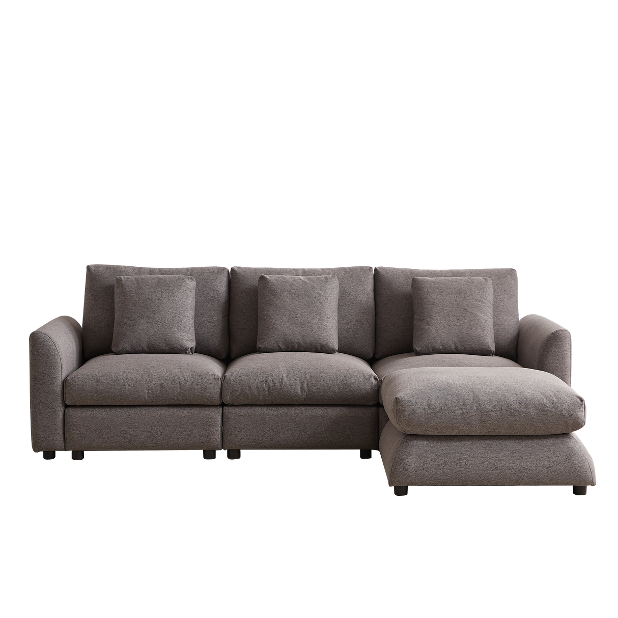 102.2 Inch Combination Modular Sofa with OttomanGrey