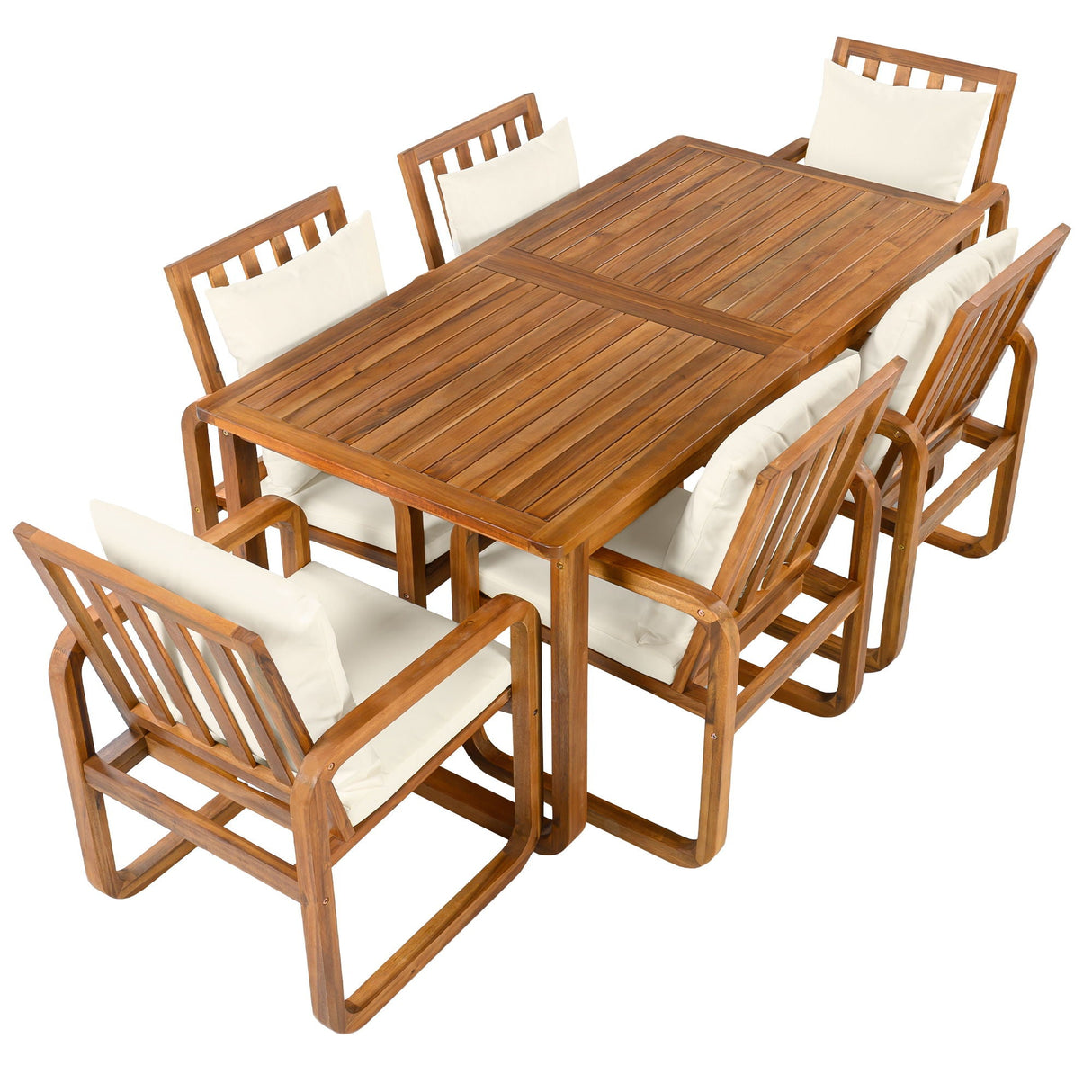 7 Piece Outdoor Patio Dining Set With Removable Cushions