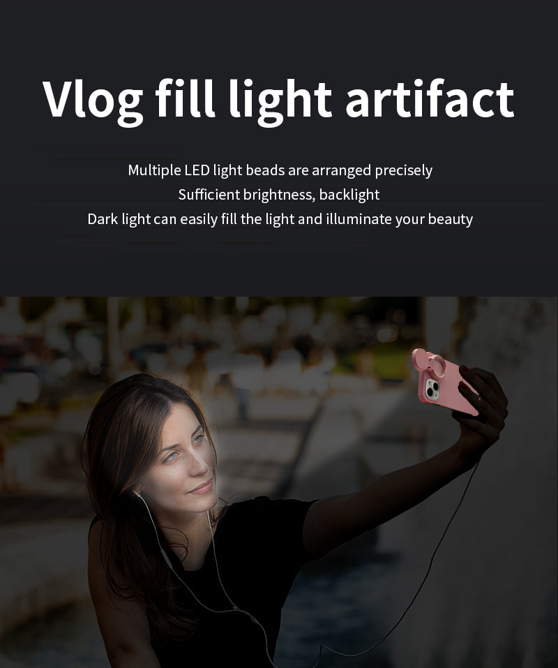 Ring Selfie Flip Light iPhone Case - 3 Colors