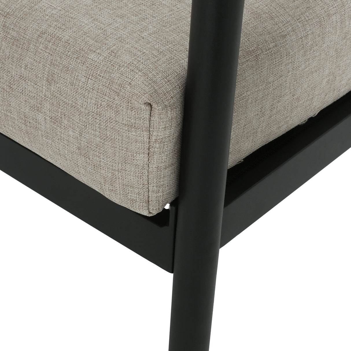 Leora Modern Minimalist Round Tube Sofa Chair with Cushions