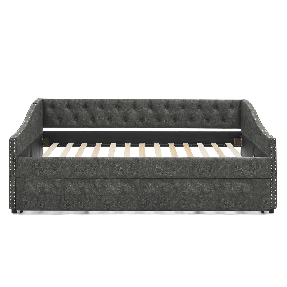 Upholstered Daybed With USB Charging & Pull Out Bed
