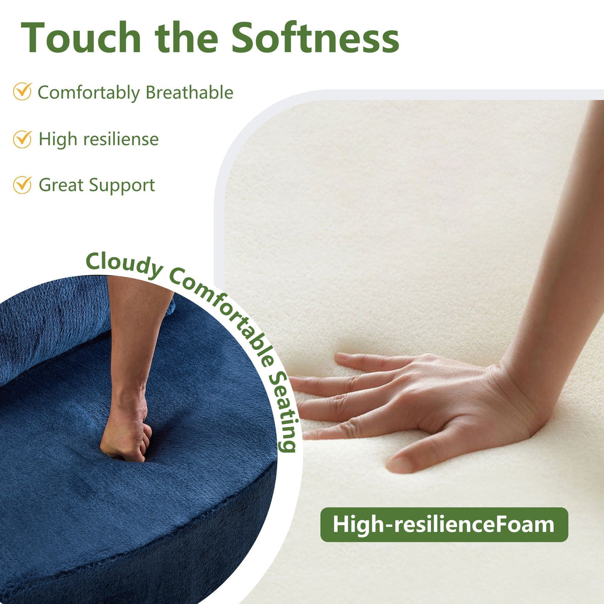 Queen Size Foldable Sofa Bed Chenille Futon Couch