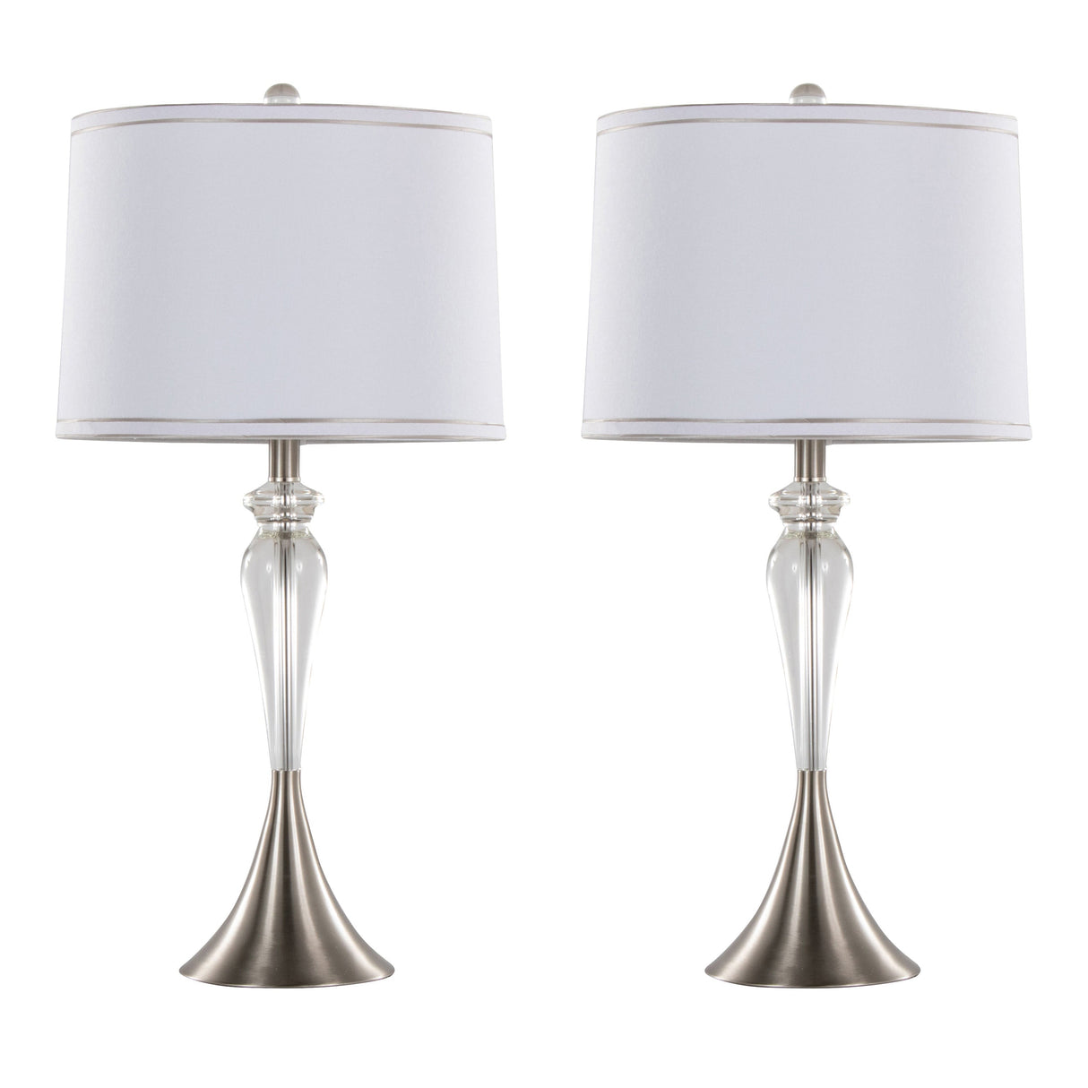 Ashland 28" Contemporary Crystal Table Lamp Set of 2