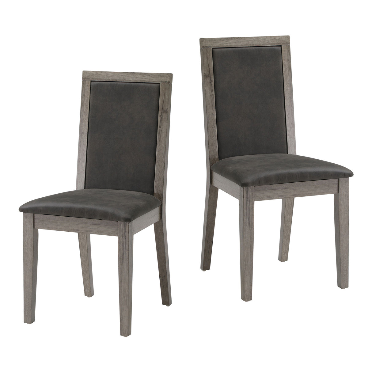 Dining Chairs Set of 2 Wood Dining Room Chair with Grey Cushion
