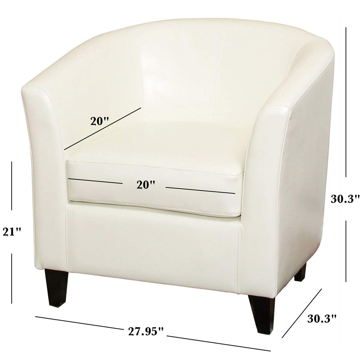 Zenithon Upholstered Club Chair With Rounded Back