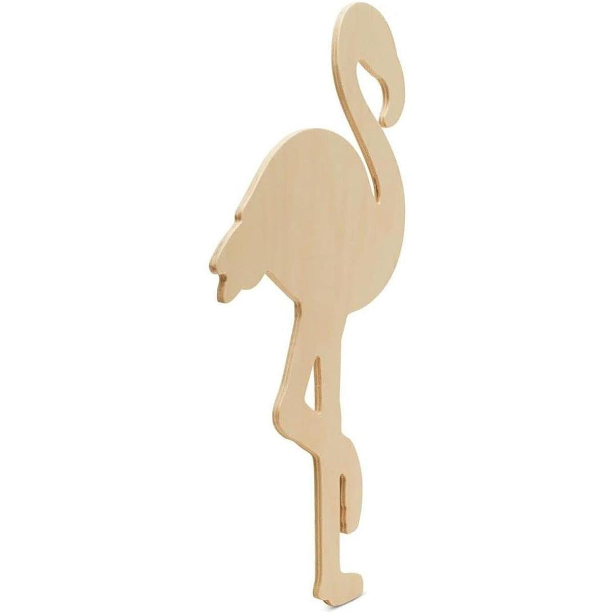 14" Unpainted MDF Flamingo Wood Cut Out