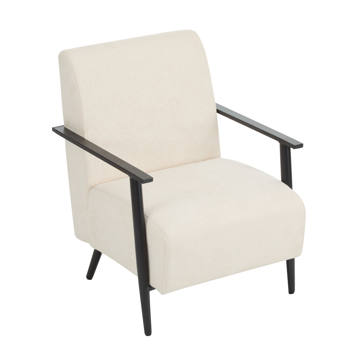 Modern Beige Lounge Chair Set with Polyester Upholstery and Metal Frame26.38' for Living RoomBedroomOffice