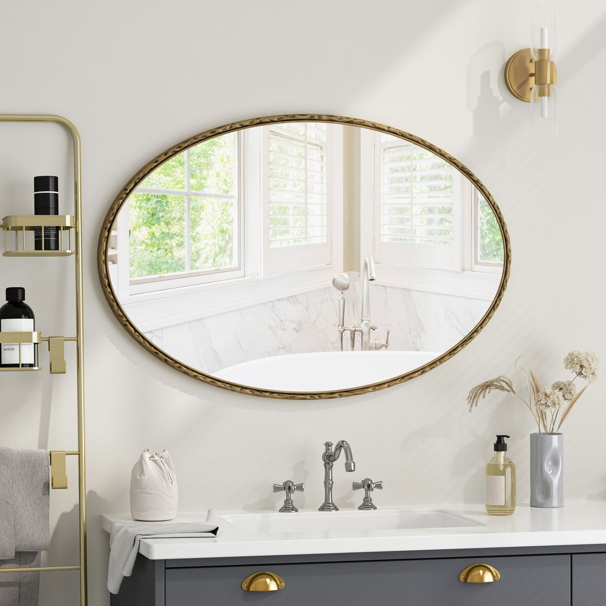 Art Oval Retro Mirror, Wall Hanging