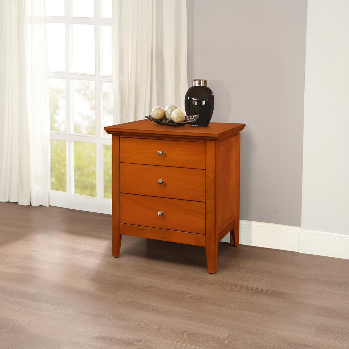 3 Drawer Nightstand & Dove Tailed Drawers