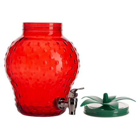 Strawberry Glass Beverage Dispenser