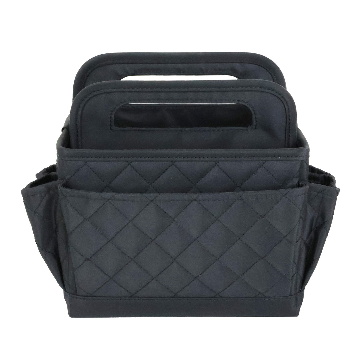 Everything Mary Collapsible Desktop Craft Caddy, Black Quilted – Polyester Craft & Art Supply Organizer with 12 Storage Compartments