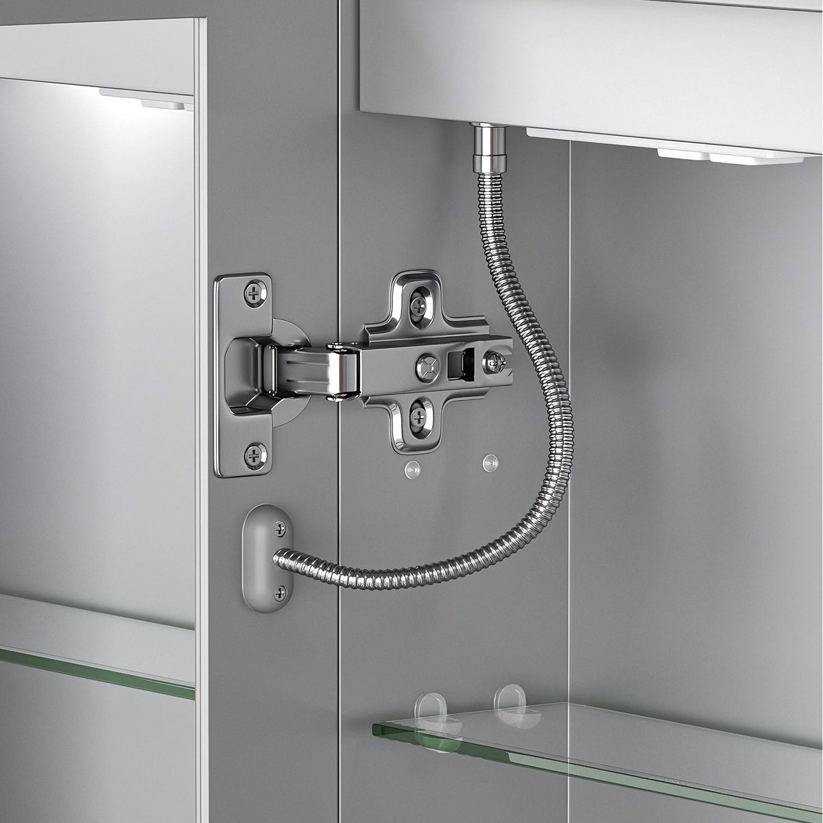 LED Lighted Medicine Cabinet with Mirror, 20"x30"