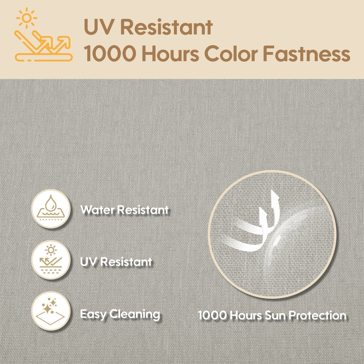 Set of 3 Outdoor Loveseat Cushion Set 48 x 24 Inch, Waterproof & Fade-Resistant