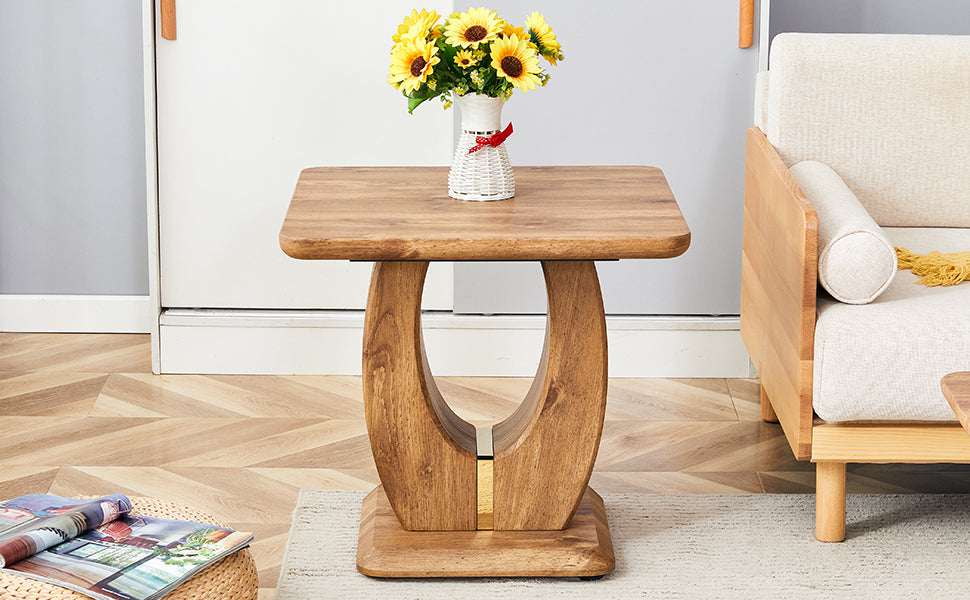 Elegant Wood-Grain Coffee Table