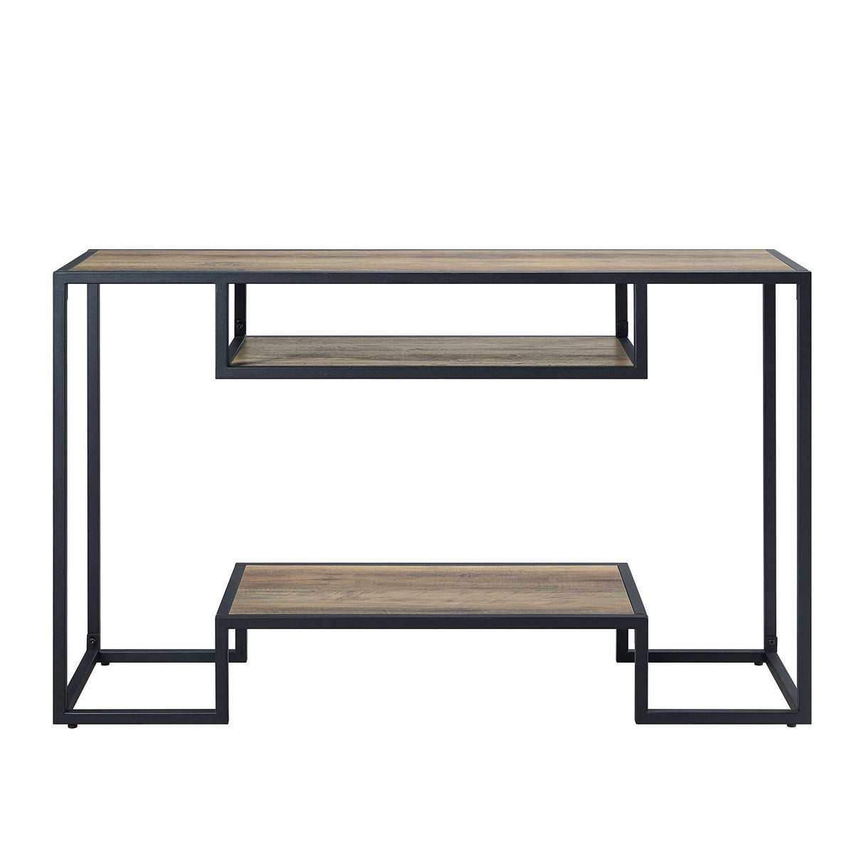 Idella Sofa Table - Rustic Oak / Black