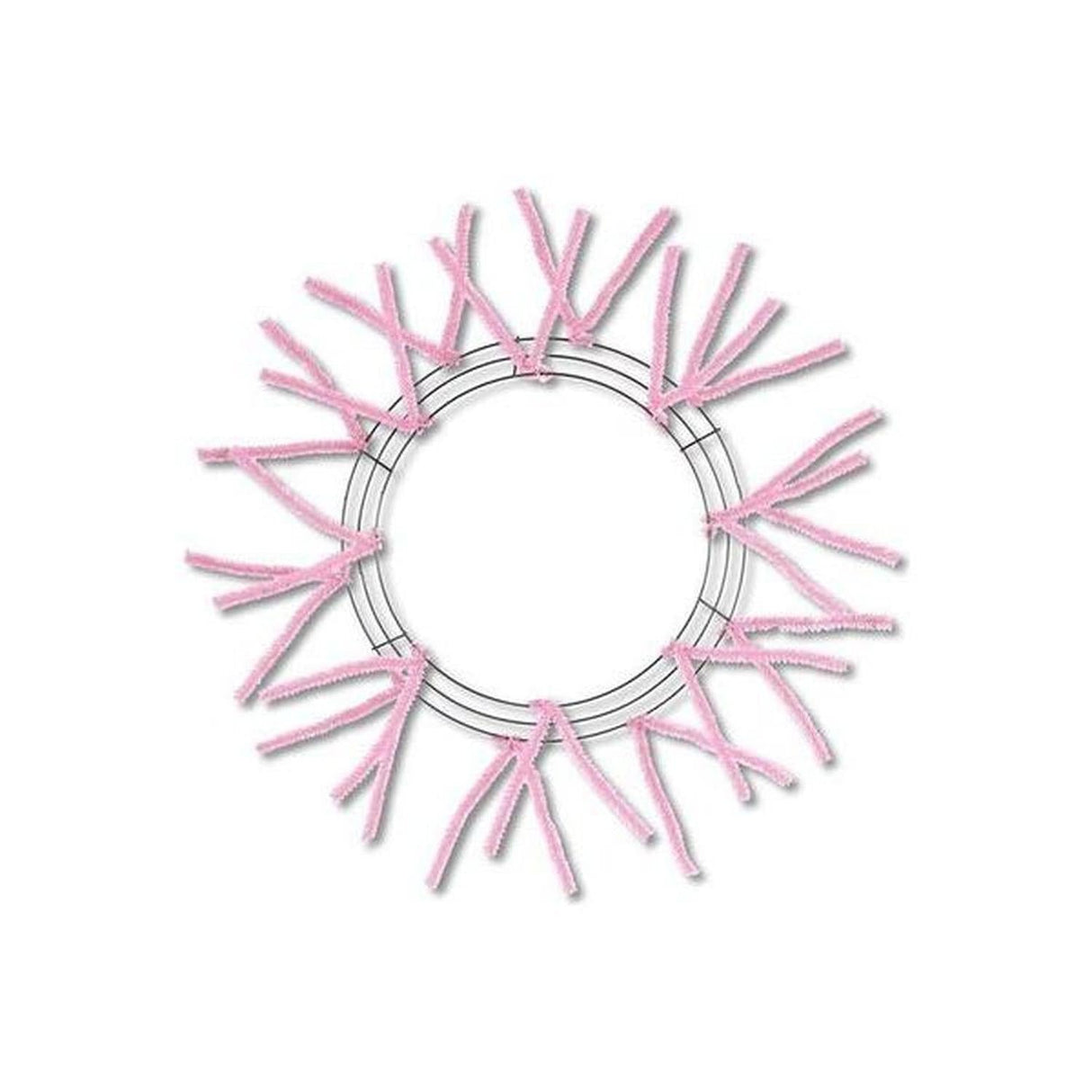 15-24" Pencil Work Wreath Form: Pink