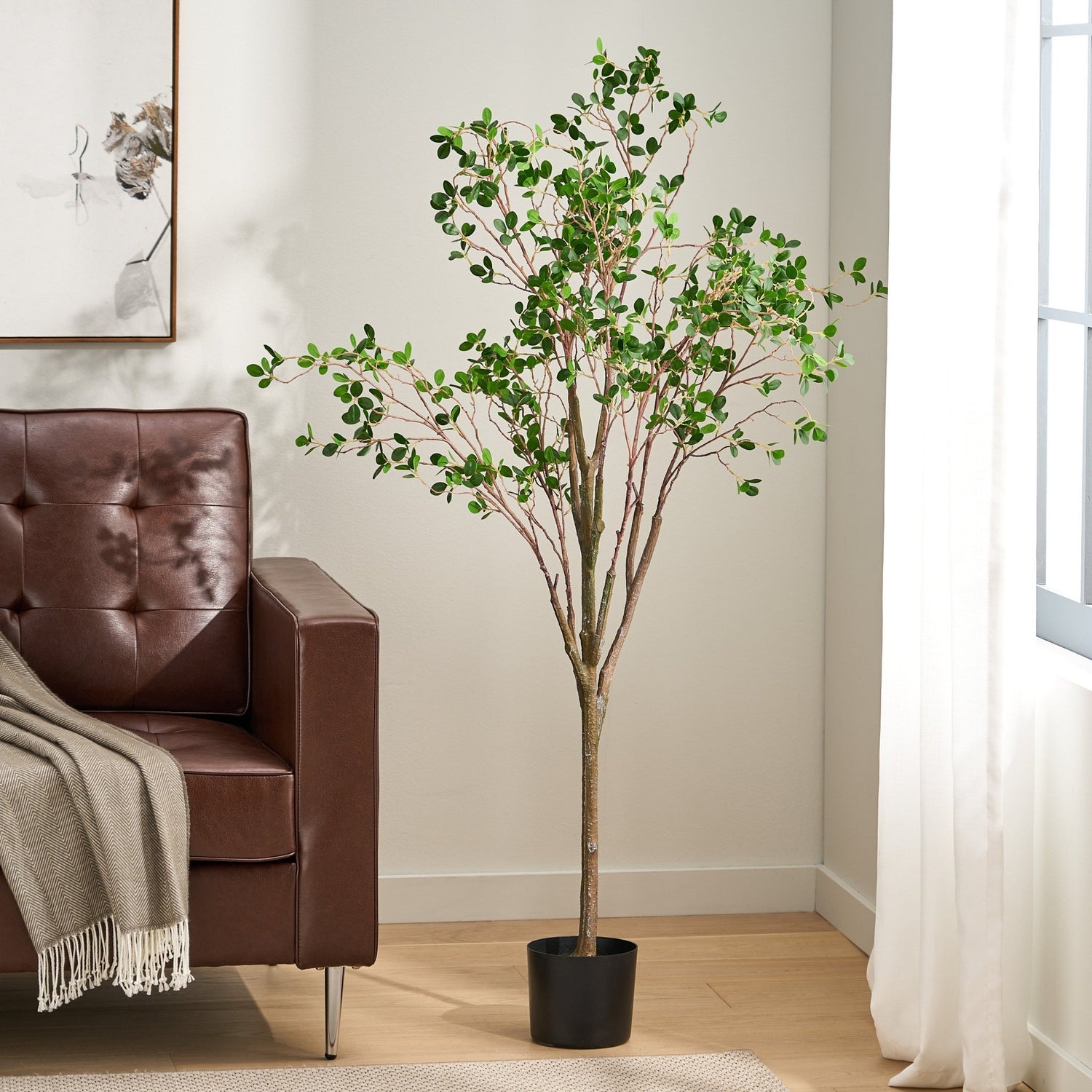 150CM ARTIFICIAL MILAN LEAF BONSAI - Tuesday Morning - Faux Trees