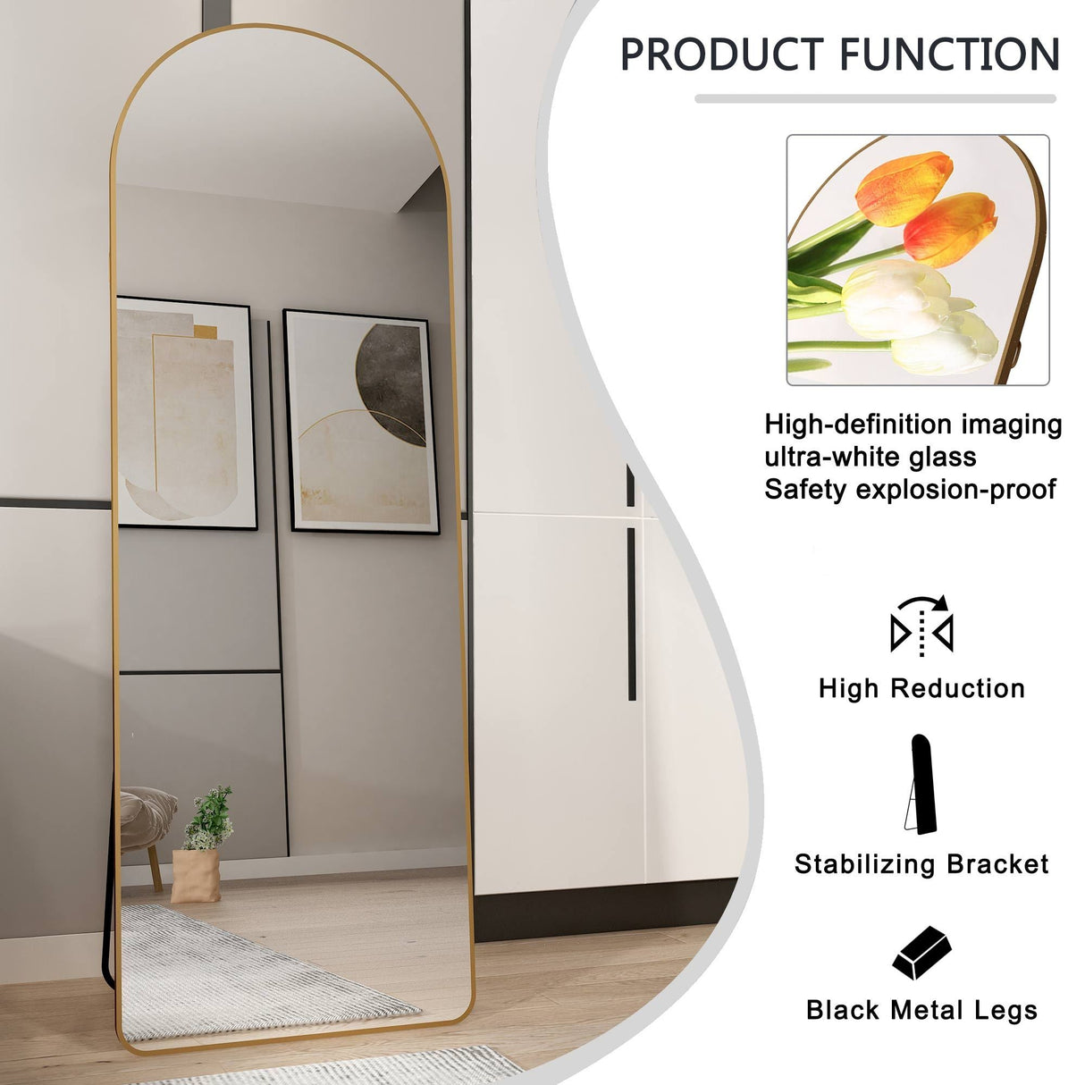 4th Generation Floor Mounted Full-Length Mirror