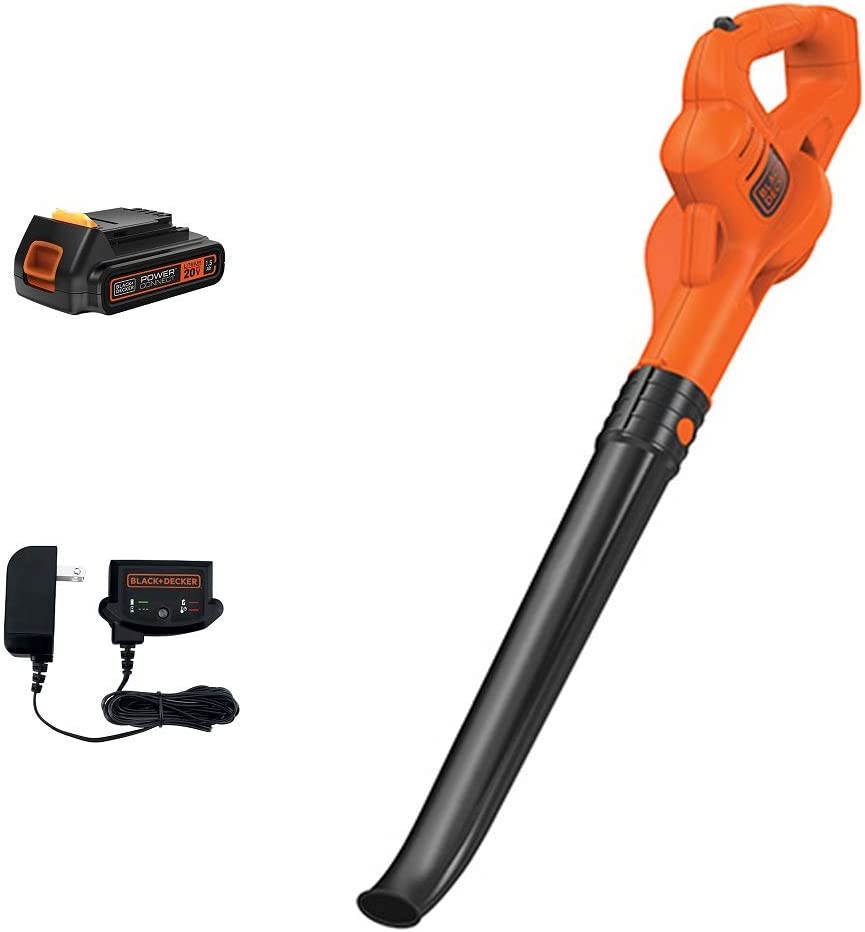 Open Box - Black & Decker LSW221 20V 130 MPH 100 CFM 20-Volt Cordless Handheld Leaf Sweeper