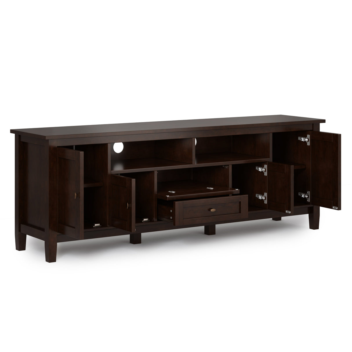 Warm Shaker 72" TV Media Stand - Russet Brown