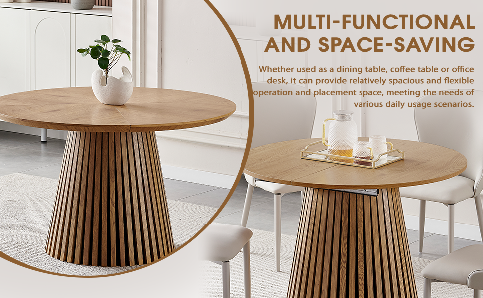 Wooden Dining Table - Modern Round Kitchen Design