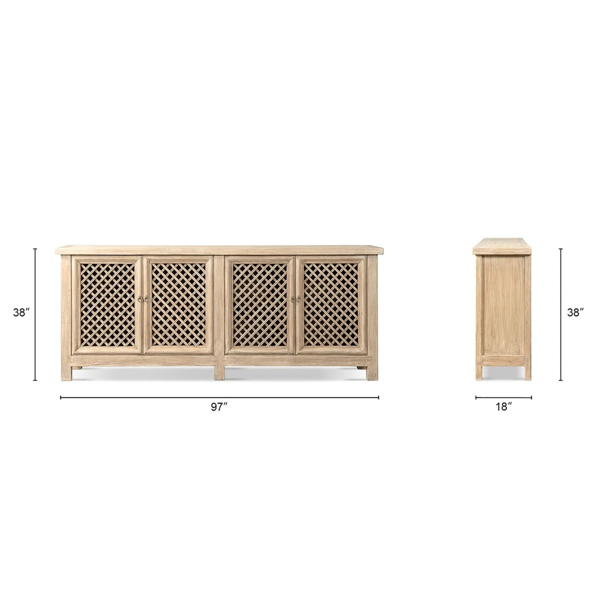 Arden - 4 Door Sideboard - Natural
