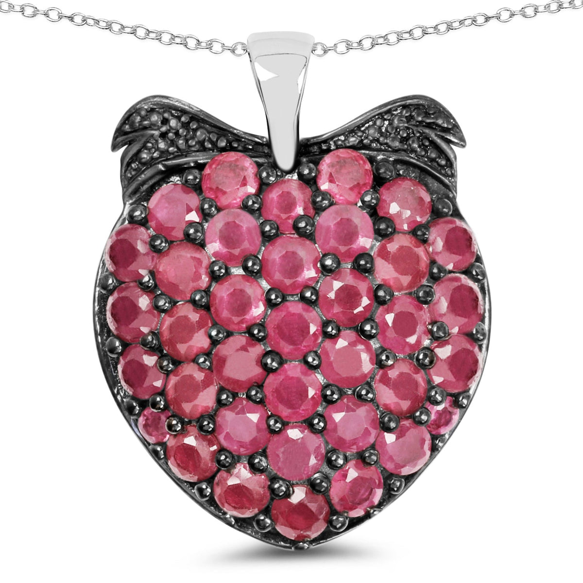 4.51 Carat Genuine Ruby .925 Sterling Silver Pendant