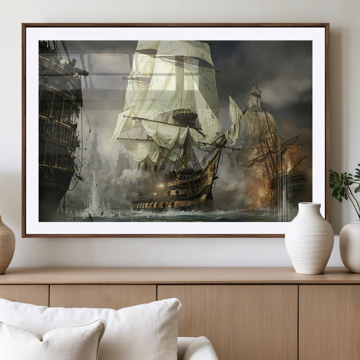 Pirate Ship War Wall Art Canvas Print