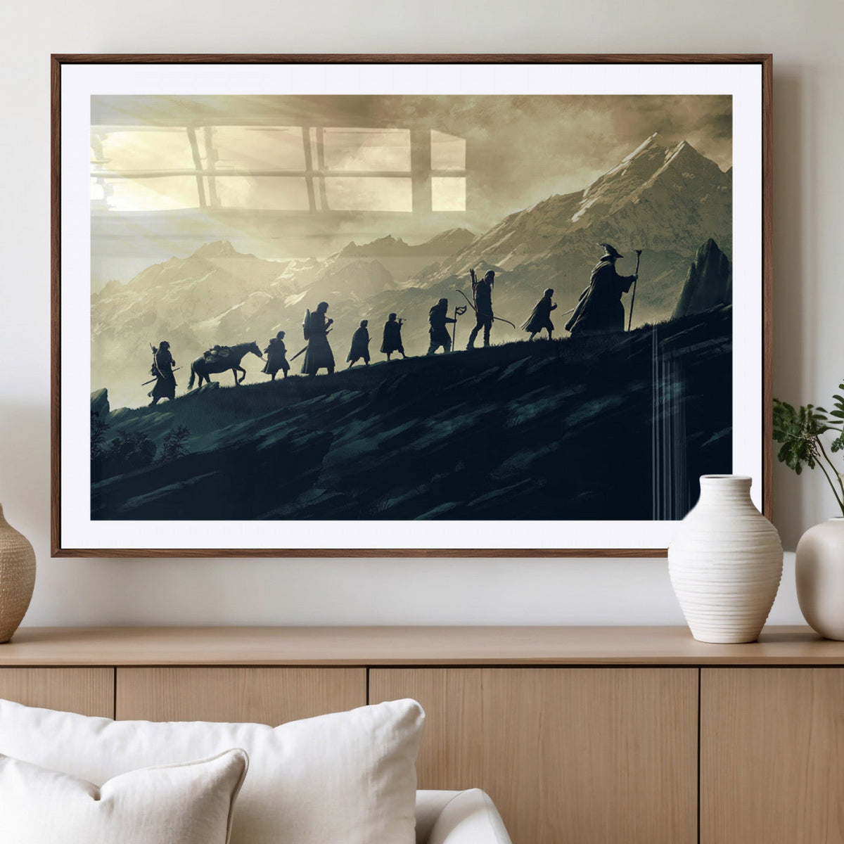 Fellowship Journey Wall Art – Fantasy Adventure Canvas Print
