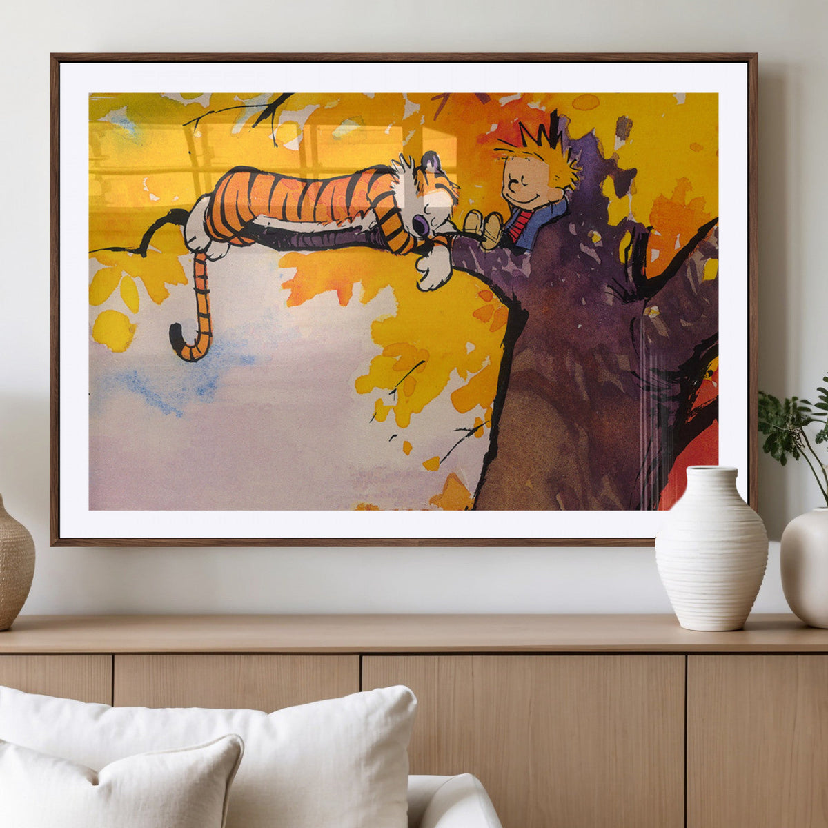 High-Quality Giclee Canvas Print – Framed Calvin Wall Art