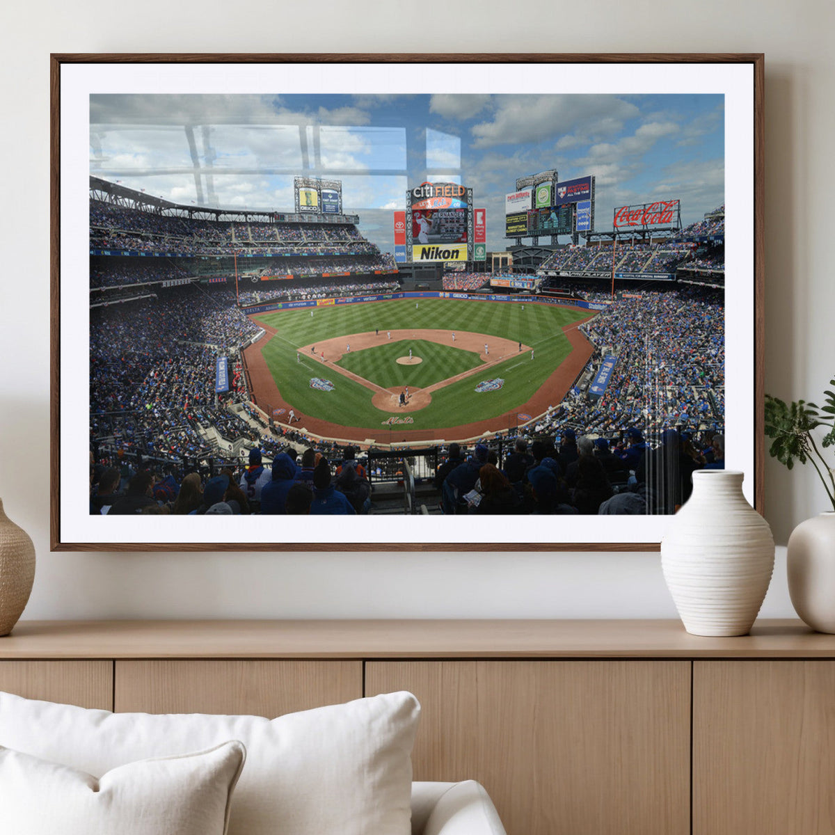 New York Mets Baseball Team Print - Citi Field Stadium Wall