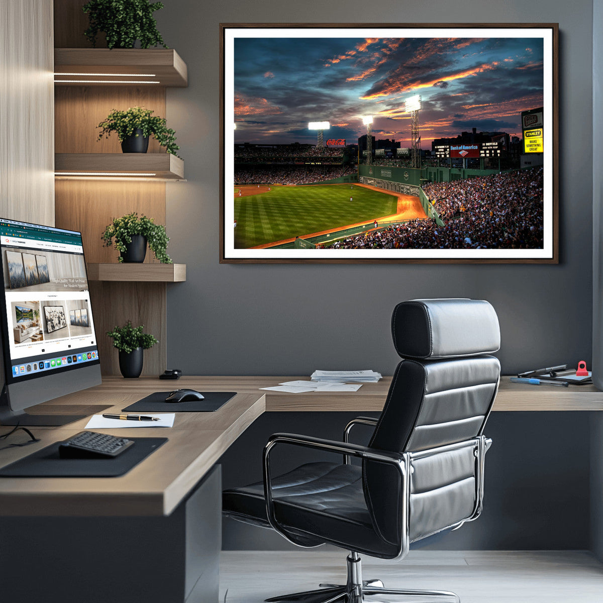 Fenway Park Wall Art Canvas Print | Large Baseball Stadium