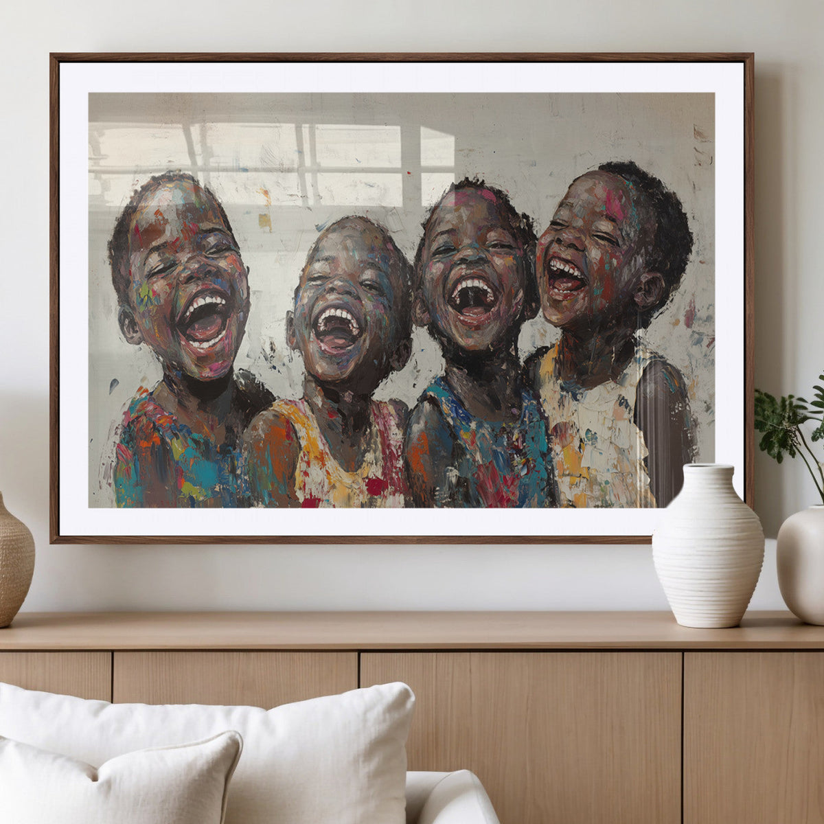 Shai Yossef Print - Joyful Childhood Canvas Wall Art -