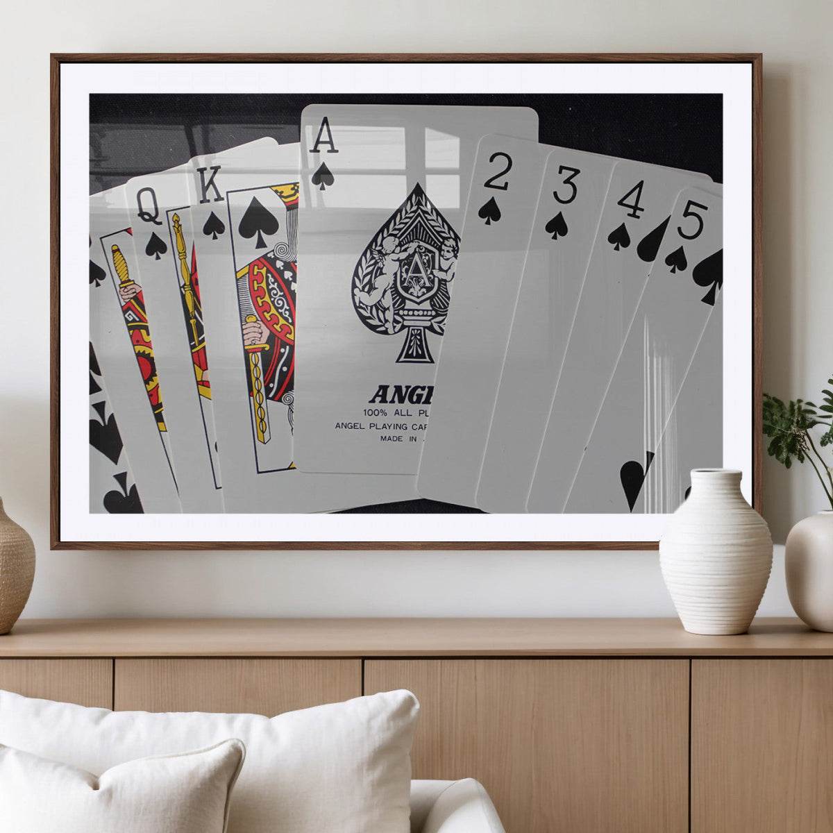 Poker Wall Art - Playing Cards Canvas Wall Art Print - Ace