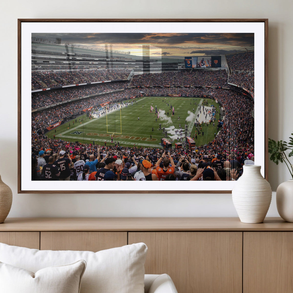 Chicago Bears Soldiers Field Wall Art Canvas Print – Framed