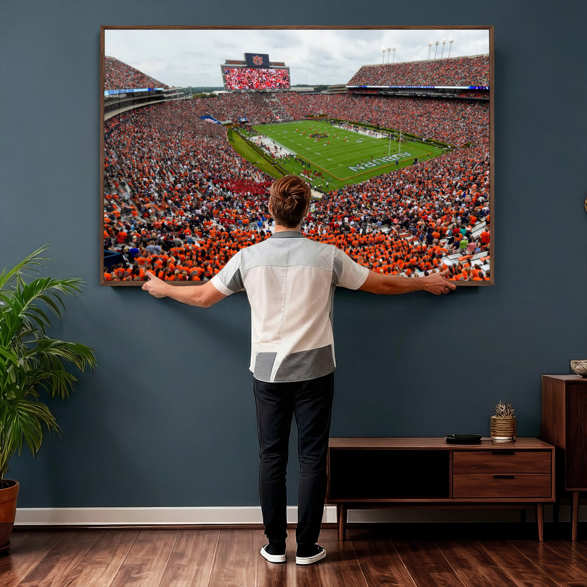 Auburn Stadium Wall Art Canvas Print, Jordan Hare Stadium