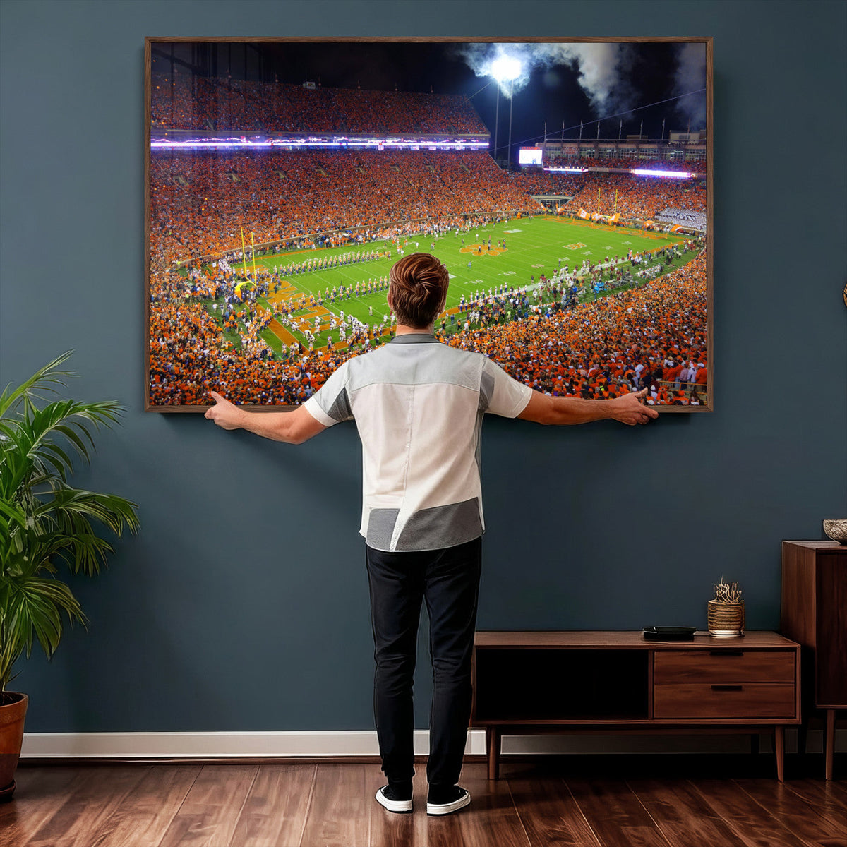 Clemson Football Stadium Wall Art Canvas Print, College