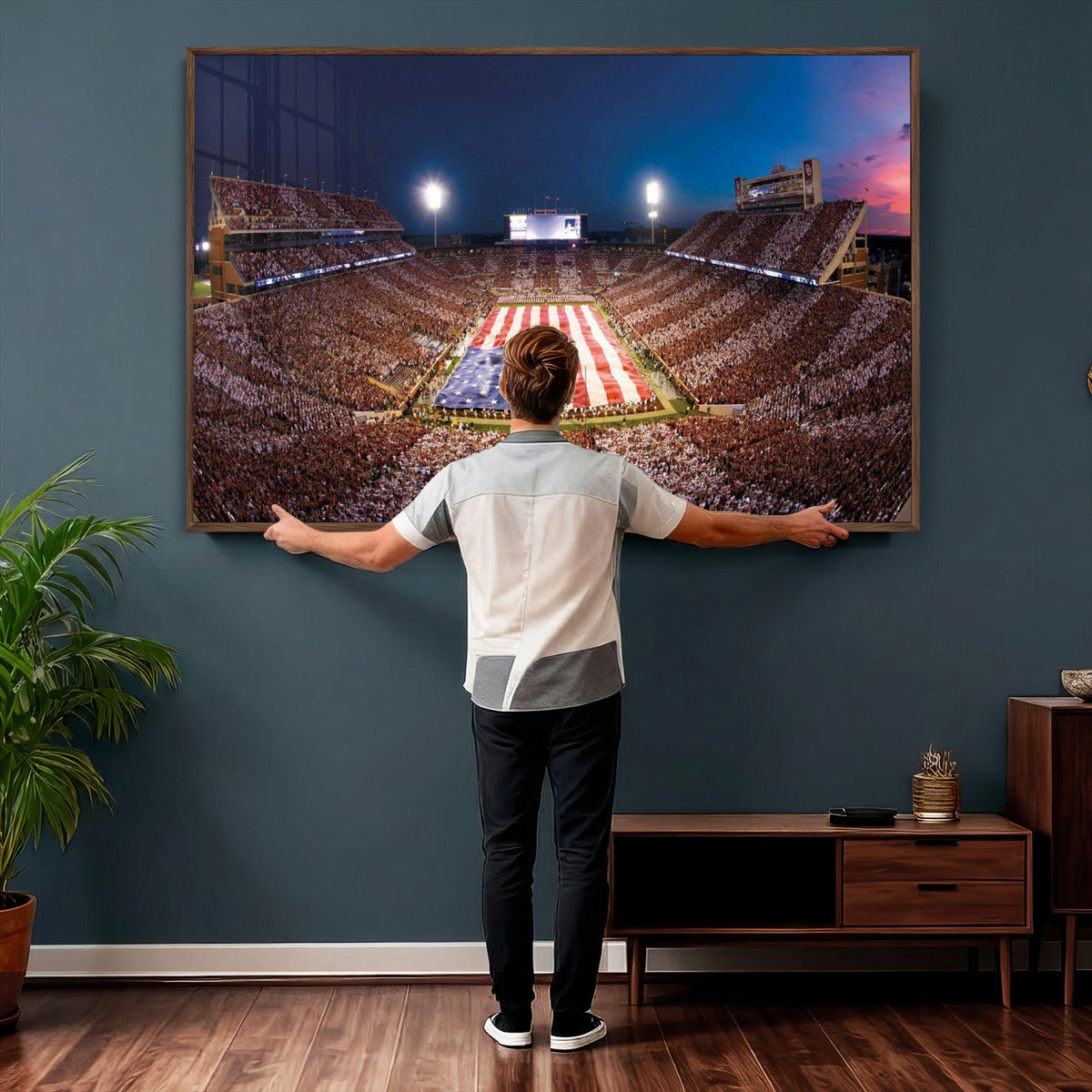 Oklahoma Memorial Stadium Wall Art Canvas Print – Oklahoma
