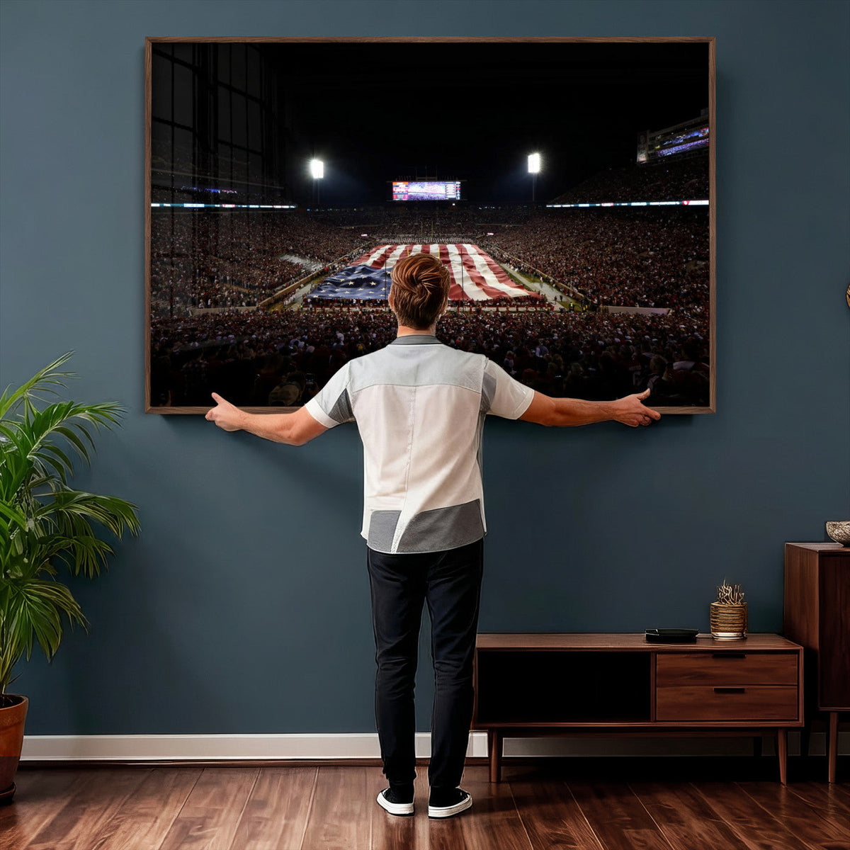 Oklahoma Memorial Stadium Wall Art Canvas Print – Oklahoma