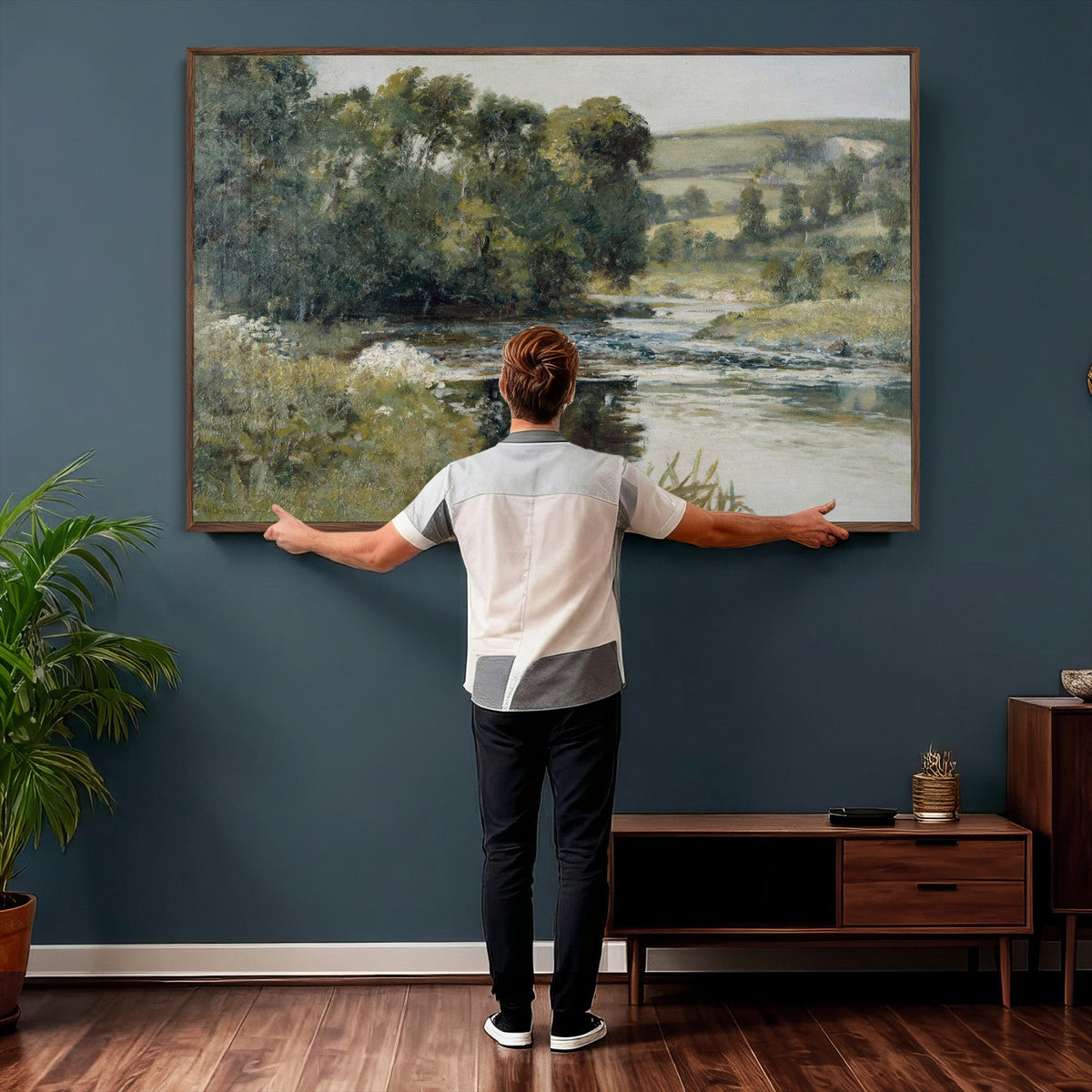 Streamside by Edward Mitchell Bannister Wall Art Canvas