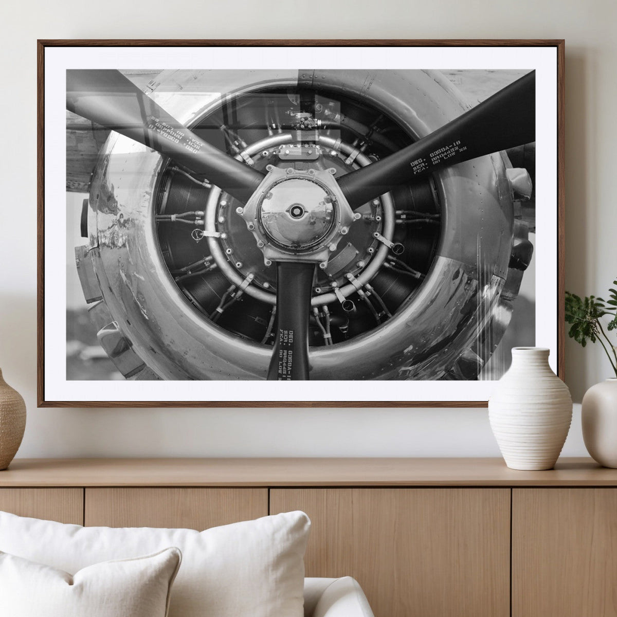 Vintage Airplane Wall Art Canvas Print