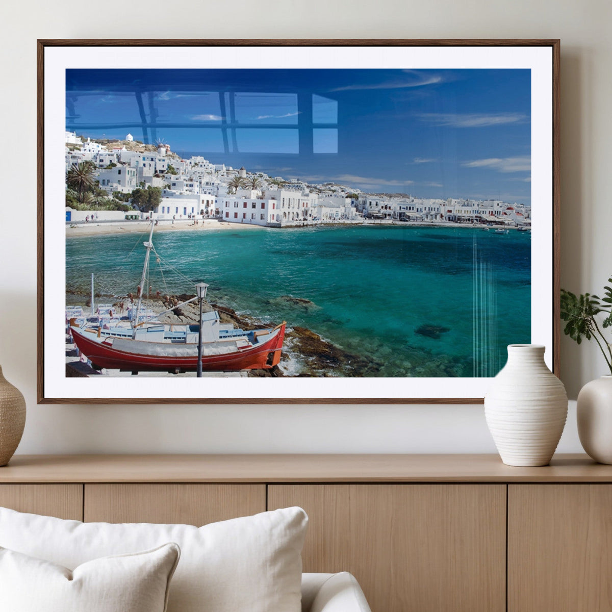 Santorini Wall Art Canvas Print