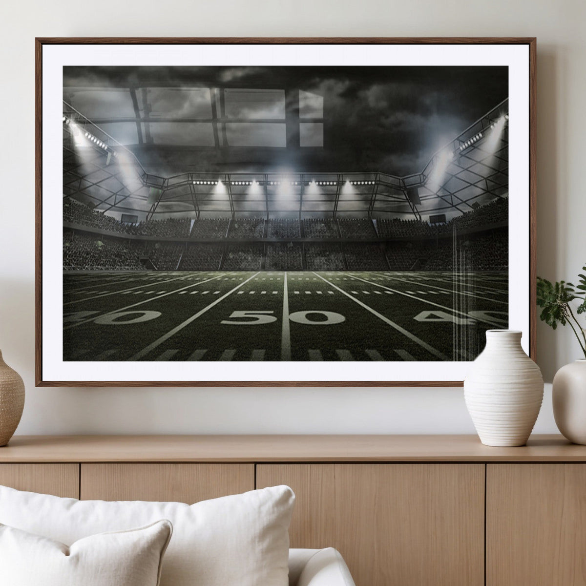American Football Stadium Wall Art Canvas Print, Stadium