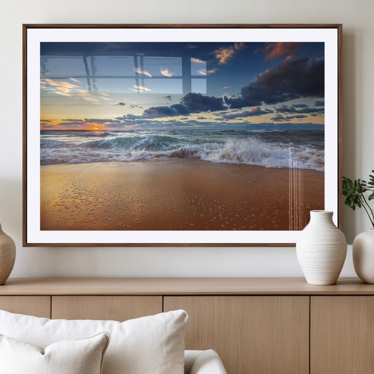 Beach Canvas Wall Art - Coastal Seascape Print for Living