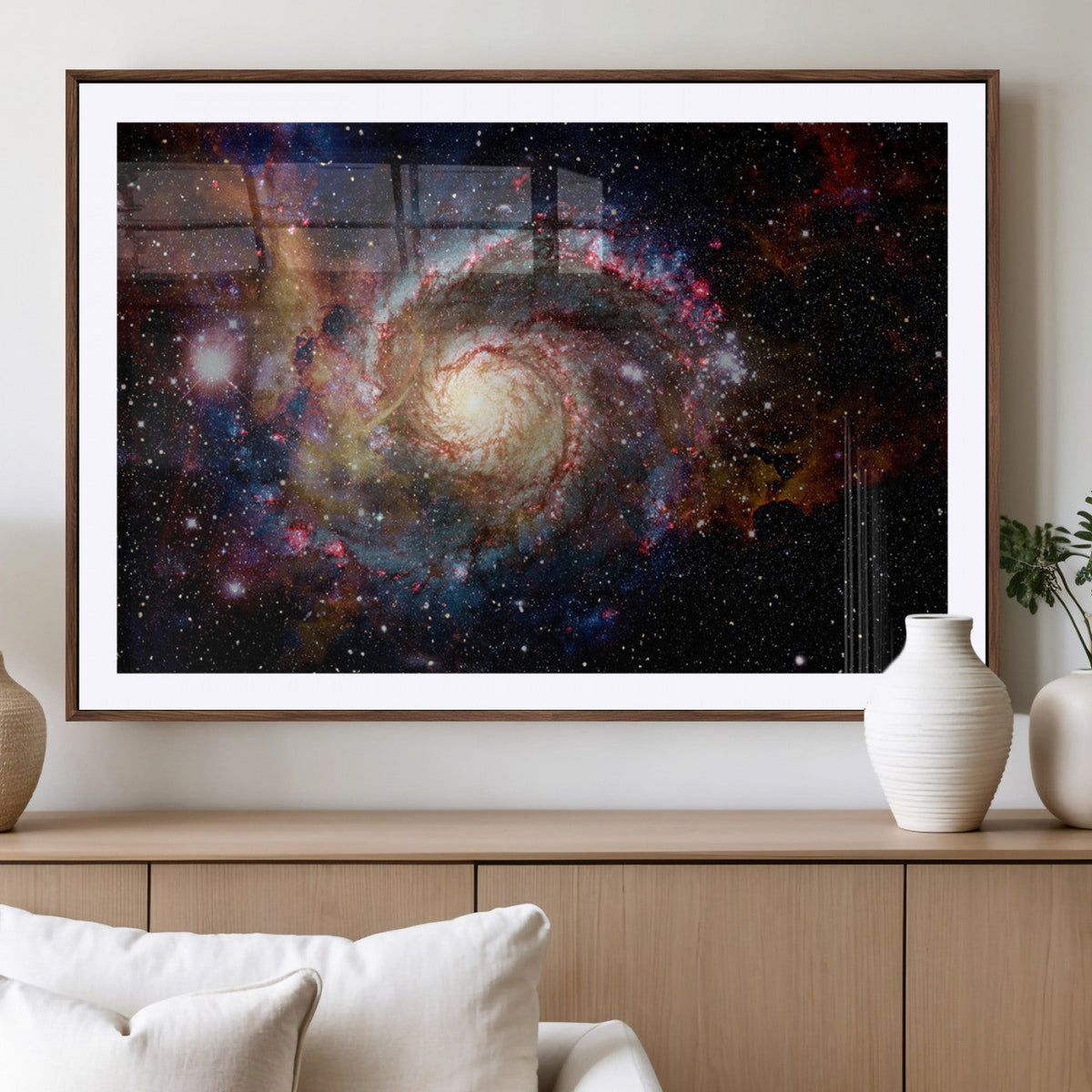 Nebula and Galaxies in Space Wall Art Canvas Print, Spiral