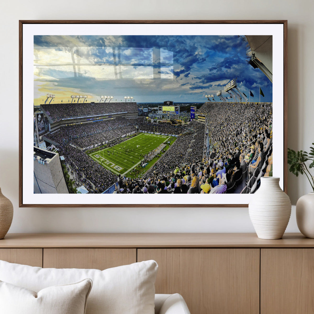 Framed USF Bulls Football Team Print - Tampa Raymond James