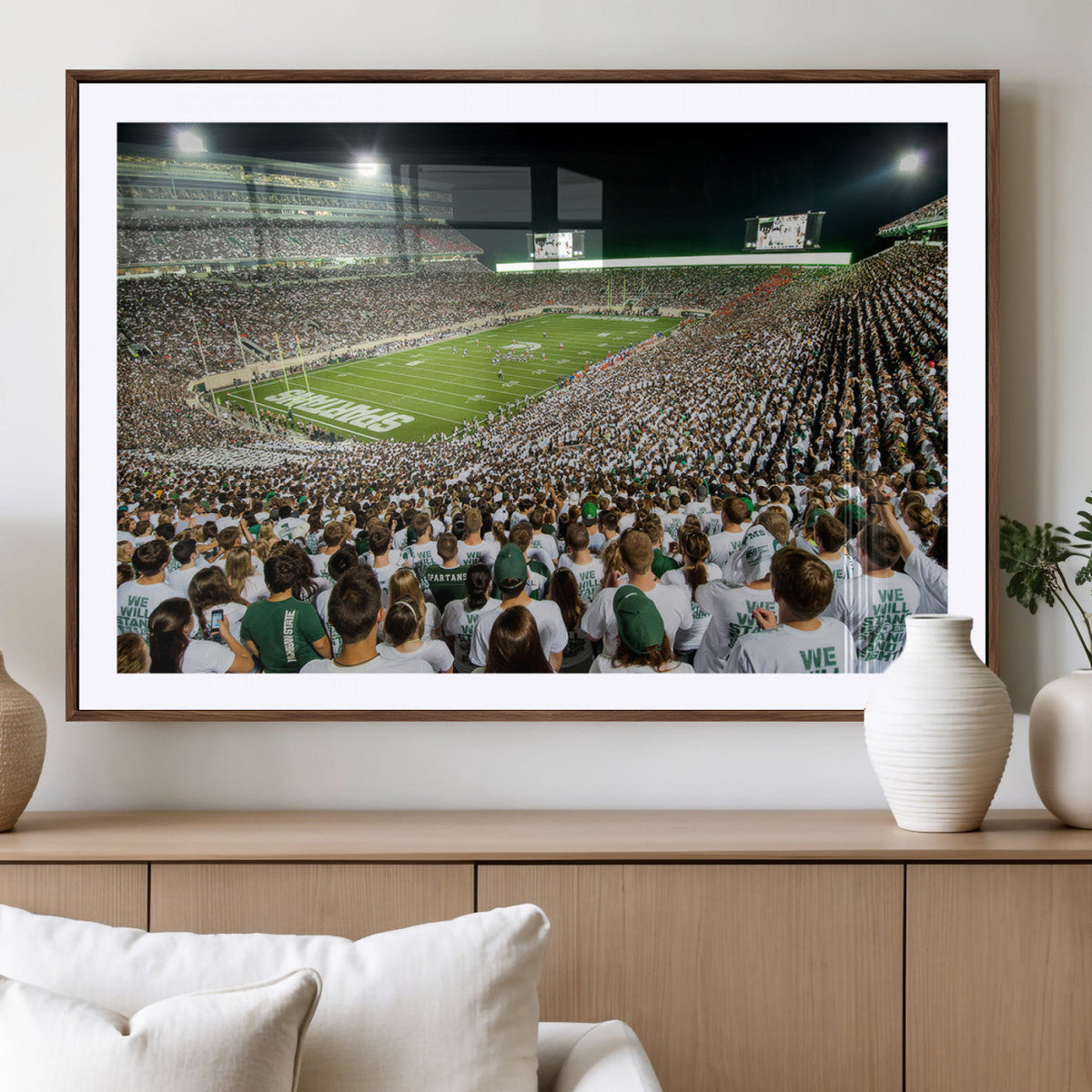 Michigan State Spartans Football Canvas Print - East Lansing