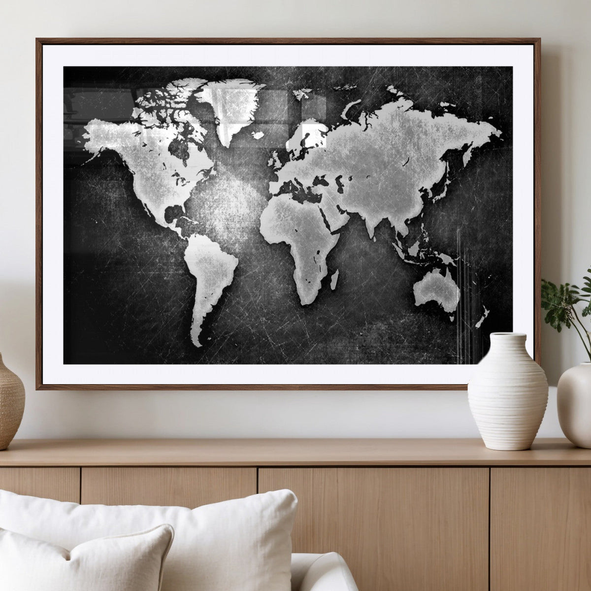 World Map Wall Art Canvas Print – Framed Wall Art for