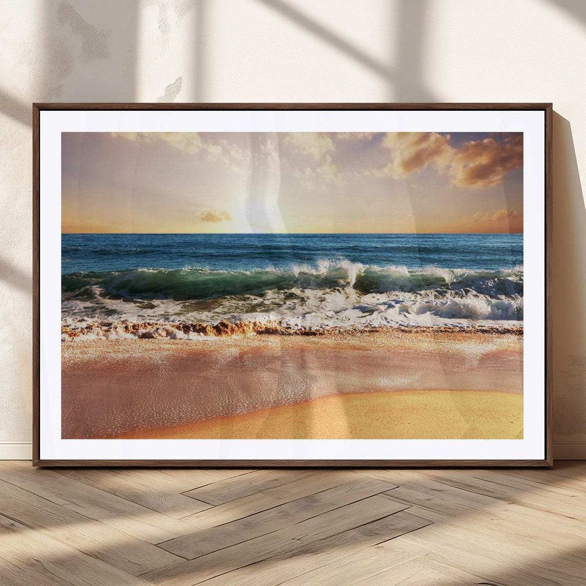 Serene Beach Path Canvas Art, Giclee Canvas Print with