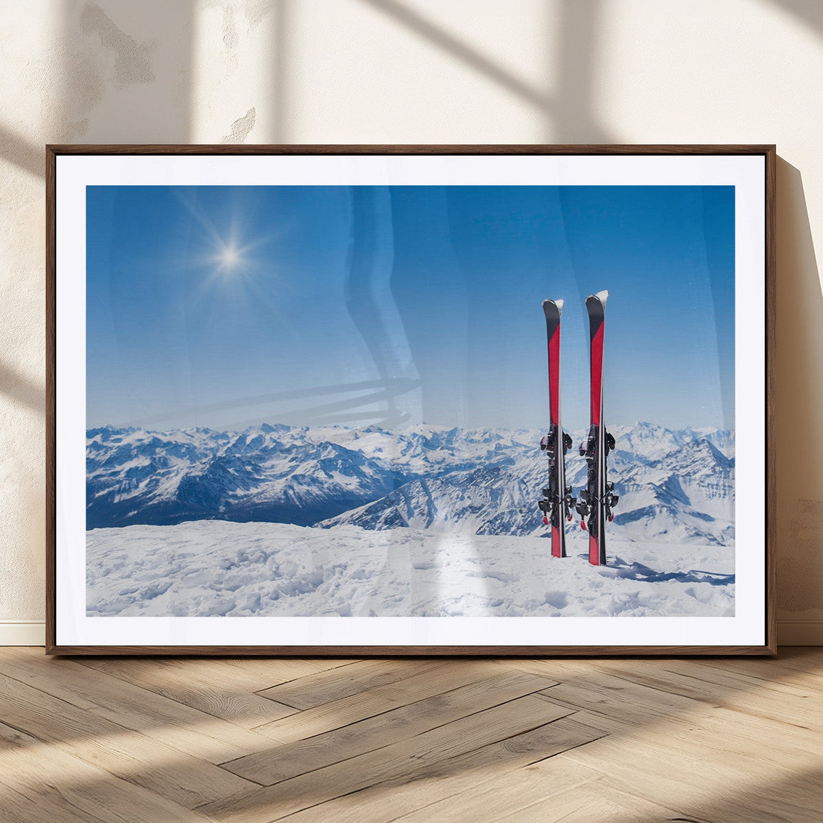 Ski Season Snow Wall Art Canvas Print
